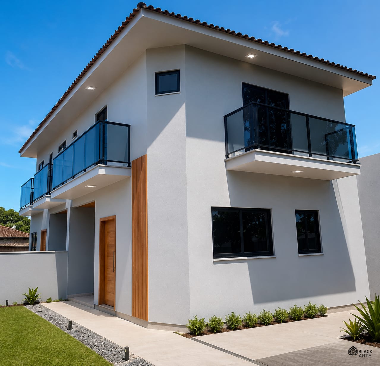 Residência de alto padrão com grandes esquadrias Black Artes